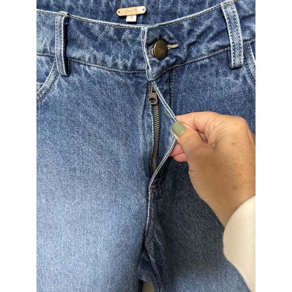 Johanna Ortiz Adventurist Frayed Blue Jeans Indigo Size 8 - Picture 8 of 10